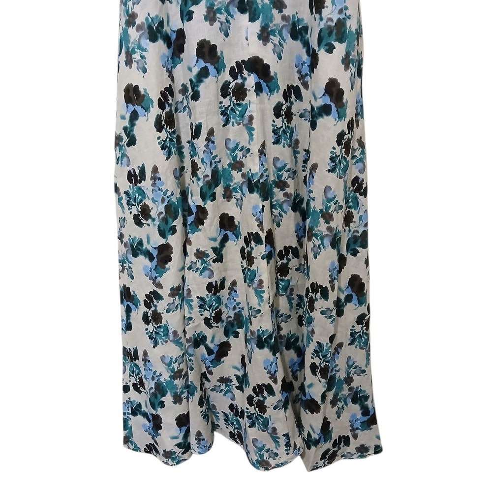 Tuckernuck Hadley Dress Small S Linen Floral Maxi Midi Budding Bluebell Button - Picture 11 of 16